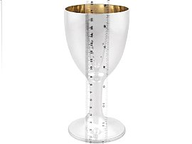 Antique English Silver Goblet with Ruler