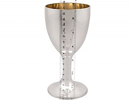Antique English Silver Goblet with Ruler