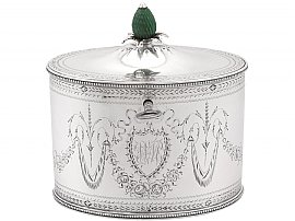 Sterling Silver Locking Tea Caddy by Henry Chawner - Antique George III (1786); C5421