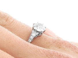 1.29 Carat Diamond Ring on Hand