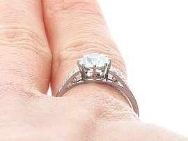1.29 Carat Diamond Ring on Finger