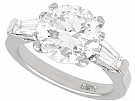 3.19 ct Diamond and Platinum Solitaire Ring - Art Deco - Antique and Contemporary