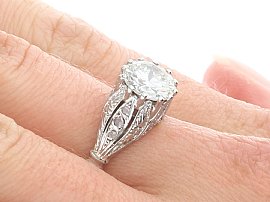1.64 Carat Diamond Ring on Finger