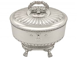 Swedish Silver Biscuit Box Antique