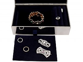 1990s Silver Jewellery Box Vintage