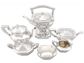 American Sterling Silver Six Piece Tea and Coffee Service - Queen Anne Style - Antique Circa 1900