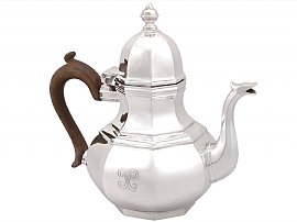 Britannia Standard Silver Teapot - Queen Anne Style - Antique George V (1920); C5487