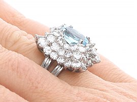 Aquamarine and Diamond Ring Wearing