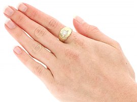 Wearing Antique 18ct Men's Diamond Ring