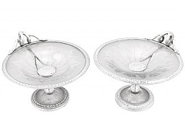 Sterling Silver and Glass Tazzas/Centrepieces - Antique Victorian (1859); C5543