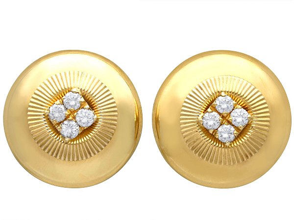 1960s Diamond Earrings in Gold