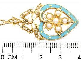 Victorian Enamel Pendant with Pearls