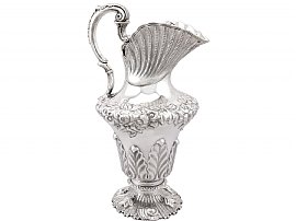 Large sterling silver water jug