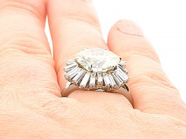 Vintage Boucheron Diamond Ring on Finger