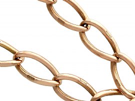 Oval Curb Chain Bracelet Gold