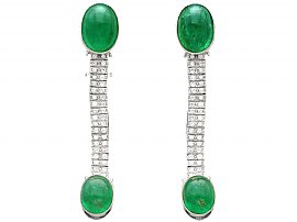 Antique Emerald Earring and Brooch Set
