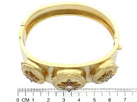 Antique Diamond Locket Bangle Gold 
