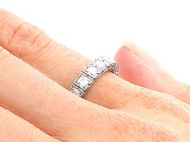 Wearing Vintage Eternity Ring Size M 1/2