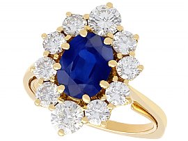 Vintage Sapphire Ring Yellow Gold