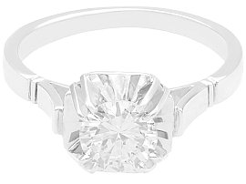 1930s White Gold Diamond Engagement Ring 