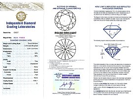1930s White Gold Diamond Engagement Ring certificate