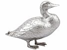 Sterling Silver Duck Ornament - Vintage Elizabeth II (1967) 