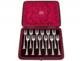 Sterling Silver Hors D'oeuvre Forks - Antique Victorian (1891)