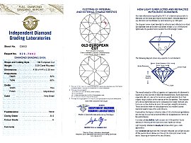 Platinum Trilogy Diamond Ring 1930s Certificate 