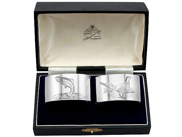 Boxed Sterling Silver Napkin Rings