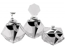 Antique Glass Dressing Table Set
