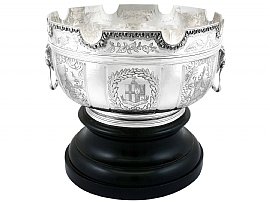 Sterling Silver Monteith Bowl - Antique Edwardian (1905); C5691