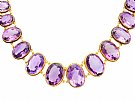 274.91ct Amethyst and 18ct Yellow Gold Rivière Necklace - Antique Victorian