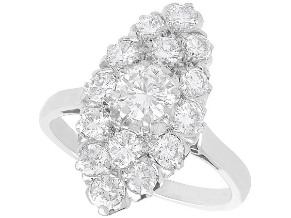 Marquise Diamond Cluster Ring for Sale