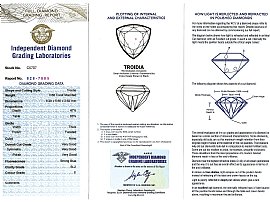 1980s Emerald and Diamond Ring Certificate 
