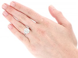 Wearing 4 Carat Antique Engagement Ring