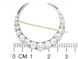 Victorian Diamond Crescent Brooch