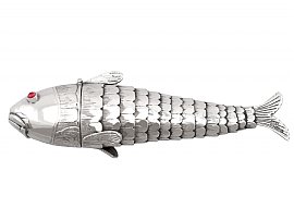 Antique Silver Fish Spice Box | AC Silver