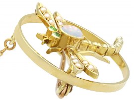 Gold Dragonfly Brooch for Sale 