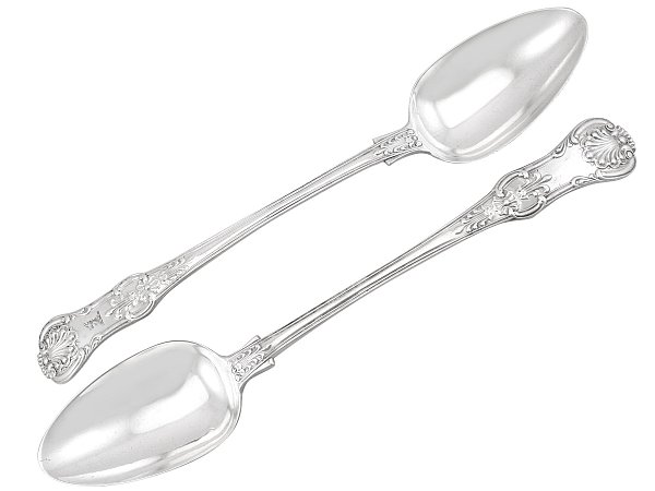 Queens Patterned Silver Spoons