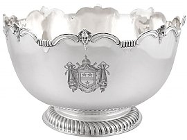 Sterling Silver Presentation Bowl - Monteith Style - Antique Edwardian (1901)