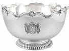 Sterling Silver Presentation Bowl - Monteith Style -  Antique Edwardian (1901)