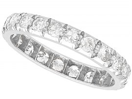 1.10ct Diamond and Platinum Full Eternity Ring - Vintage Circa 1940