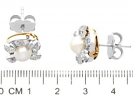 19th Century Pearl Earrings size
