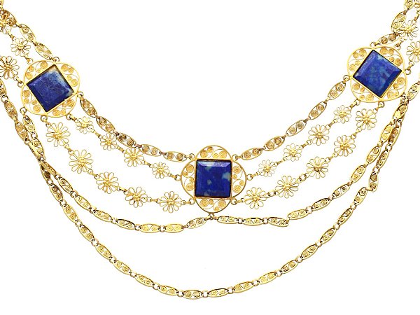 Victorian Lapis Lazuli Necklace 