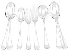 Sterling Silver Canteen of Cutlery for Twelve Persons by Walker & Hall - Antique George V (1934); C5792 