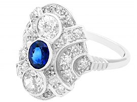 Blue Sapphire and Diamond Dress Ring 
