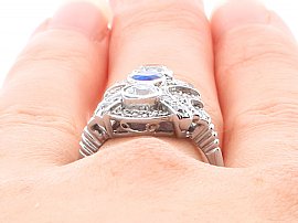 Wearing Sapphire and Diamond Dress Ring 