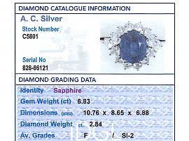 Sapphire and Diamond Ring Set in Platinum