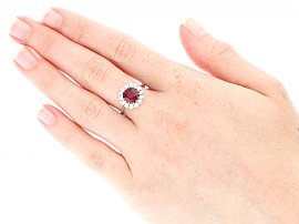 Wearing Unheated Ruby Engagement Ring