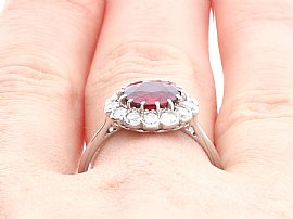 Unheated Ruby Engagement Ring  on hand